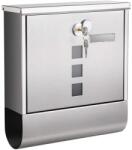 SONGMICS Postaláda Rozsdamentes 30, 5 x 33, 3 x 9, 5 cm ezüst (GMB020S02)