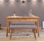 ASIR GROUP Étkezőgarnitúra(Kihúzható asztal, szék) (3 db) Santiago 0701 - Atlanti fenyő, Soho Szürke (869VEL8841)