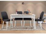 ASIR GROUP Étkezőgarnitúra(Kihúzható asztal, szék) (5 db) Santiago Fehér Antracit V2 (869VEL5262)