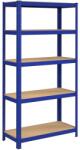 SONGMICS Nagy teherbírású fém tárolópolc, salgó polc 180x90x40cm, kék (GLR40Q)
