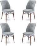 ASIR GROUP Étkezőszék szett (4 db) Flex - Szürke, Barna (240CHR1441)