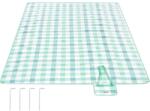 SONGMICS Pikniktakaró, strand szőnyeg 300 x 200 cm, vízálló, összecsukható és hordozható, zöld-fehér (GCM012W03)