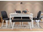 ASIR GROUP Étkezőgarnitúra(Kihúzható asztal, szék) (6 db) Santiago Fehér Antracite (869VEL5264)