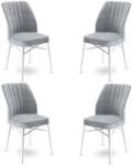 ASIR GROUP Étkezőszék szett (4 db) Flex - Szürke, Fehér (240CHR1426)