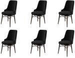 ASIR GROUP Étkezőszék szett (6 db) Pare - Fekete, Barna (240CHR1541)