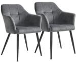 SONGMICS A étkezőszék 2 db-os szett szürke színben (LDC071G02)