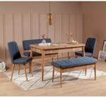 ASIR GROUP Étkezőgarnitúra(Kihúzható asztal, szék) (5 db) Vina Atlantic Sötétkék (869VEL5111)