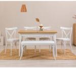 ASIR GROUP Étkezőgarnitúra(Kihúzható asztal, szék) (6 db) Oliver Açl. Fehér Karina-Fehér (869VEL8157)