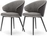 VASAGLE Kárpitozott étkezőszék 2 db, sötétszürke (LDC102G01) - tutihome