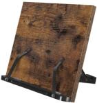 SONGMICS Könyvállvány, Könyvtartó, összecsukható táblagéptartó 5 szögben állítható, rusztikus barna (LLD112B01)