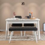 ASIR GROUP Étkezőgarnitúra(Kihúzható asztal, szék) (4 db) Santiago Fehér-Antracite (869VEL5260)