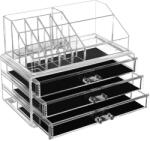 SONGMICS Kozmetikai rendszerező smink tároló 3 fiókos (JKA002TP)