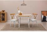 ASIR GROUP Étkezőgarnitúra(Kihúzható asztal, szék) (3 db) Oliver - Tölgy, Fehér (869VEL8727)