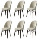ASIR GROUP Étkezőszék szett (6 db) Ritim - Krém, Barna (240CHR1494)