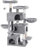 FEANDREA nagy macskafa 3 macskabarlanggal, 164 cm-es macskatorony, világosszürke (PCT98W)