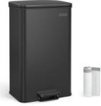 SONGMICS Konyhai szemetes 40L, nagy pedálos kuka fedéllel, 15 szemeteszsák mellékelve, fekete (LTB540B4002) - tutihome