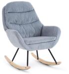 VASHOME Hintaszék, relaxációs szék kordbársony kárpitozással, szürke (VH-LYY998G)