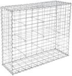 SONGMICS Horganyzott acél gabion kosár, kerti dekor válaszfal, 100 x 80 x 30 cm (GGB183)