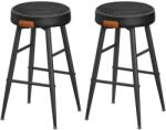 VASAGLE EKHO bárszékek 2db-os készlet, Konyhai székek, Fekete (LBC080B01)