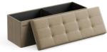 SONGMICS Tárolós ülőke, összecsukható pad, 38 × 110 × 38 cm, tevebarna színben (LSF077R01V2)