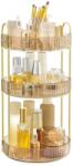 SONGMICS Kerek sminkrendező, forgó kozmetikai tároló, halványzöld pezsgő arany (JKA011A01)