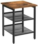 VASAGLE Oldalasztal, éjjeliszekrény 2 állítható hálós polccal 40x55x40 cm (LET23XV1) - tutihome