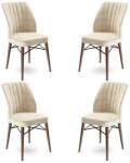 ASIR GROUP Étkezőszék szett (4 db) Flex - Krém, Barna (240CHR1444)