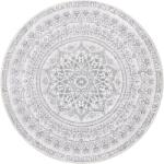 SONGMICS Nappali szőnyeg, 120 cm, kerek szőnyeg, csúszásmentes, mosógépben mosható, szürke (TAR051G01)