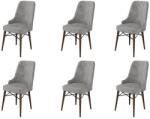 ASIR GROUP Étkezőszék szett (6 db) Pare - Szürke, Barna (240CHR1539)