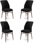 ASIR GROUP Étkezőszék szett (4 db) Flex - Fekete, Barna (240CHR1445)