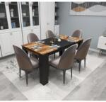 ASIR GROUP Étkező asztal Line - Light Walnut, Black (550ARN3107)