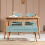 ASIR GROUP Étkezőgarnitúra(Kihúzható asztal, szék) (4 db) Vina 0701 - 3 - Atlantic, Zöld (869VEL5320)