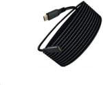 Winner Group WG - Cablu prelungitor USB-C (mascul) la USB-C (mamă), 2 metri, împletitură de nailon, negru (12340)