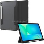 Spigen Samsung Tab S10 FE Plus WIFI ULTRA HYBRID PRO tok álló, bőr hatású FLIP, ceruza tartó, FEKETE (ACS09446) (ACS09446)