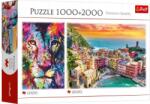 Trefl 1000 + 2000 db-os puzzle - Színes oroszlán, Liguria, Olaszország (93688) (93688)