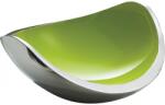 Casa Bugatti Rozsdamentes acélból készült gyümölcstál, 38 x 30 x 16 cm, aszimmetrikus forma, zöld (58-07808IM)