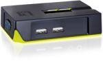 LevelOne KVM Switch, LevelOne, műanyag, USB, 61 x 96 x 24 mm, fekete (ACT-WLONONWCRCGWC)