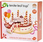 Tender Leaf fa játékkészlet - Csokoládés születésnapi torta, 14 darabos