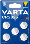VARTA gombelem CR 2025, 170 mAh, 5 db (6025101415)