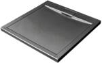 Besco Axim Ultraslim Stone Effect fekete négyzetes zuhanytálca 110x90 cm (BAX-119-PCN) (BAX-119-PCN)