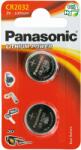 Panasonic CR2032L/2BP lítium gombelem (2 db / bliszter) (BL245-1x)