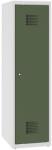 Malow Alacsony iskolai öltözőszekrény, egyajtós, 400 mm, szürke/zöld, hengerzárral
