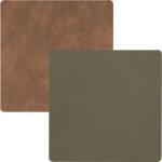 LINDDNA Poháralátét, négyzetes, Dupla, Nupo hadsereg zöld / Nupo természetes