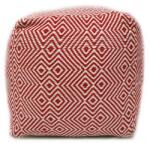 Bakero Pouf Martos red-white (40x40 cm) (batrr1000098)