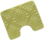 BELLATEX 810/013 Bany Uni WC szőnyeg, 60×50 cm, sugarak, világoszöld (11902)