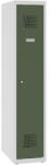 Malow Alacsony iskolai öltözőszekrény, egyajtós, 300 mm, szürke/zöld, hengerzárral