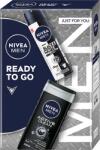 Nivea Men ajándékkészlet: Active Clean tusfürdő, 250 ml + Invisible Black & White Power dezodor spray, 150 ml