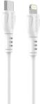 BOROFONE USB-C-Lightning adat- és töltőkábel, Borofone BX51 Triumph, 1 m, 3A, fehér