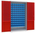 Malow Fém műhelyszekrény dobozokkal, 199 x 120 x 50 cm, szürke/piros