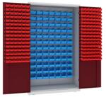 Malow Fém műhelyszekrény dobozokkal, 199 x 120 x 50 cm, szürke/sötét. piros